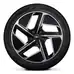 Wheels, 5-twin-spoke offset, black, glossy finish